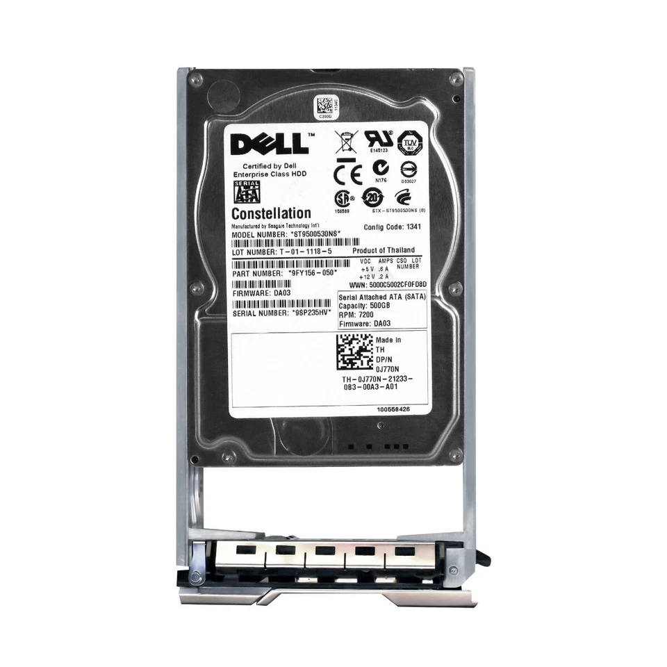 Disco Rigido DELL 0J770N ST9500530NS 500GB 7200Giri/Min 32MB SATA II 2.5'' - Immagine 3 di 3