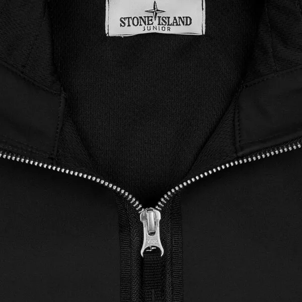 skrue bånd Amfibiekøretøjer Stone Island Junior Light Soft Shell-R Jacket - Black | eBay