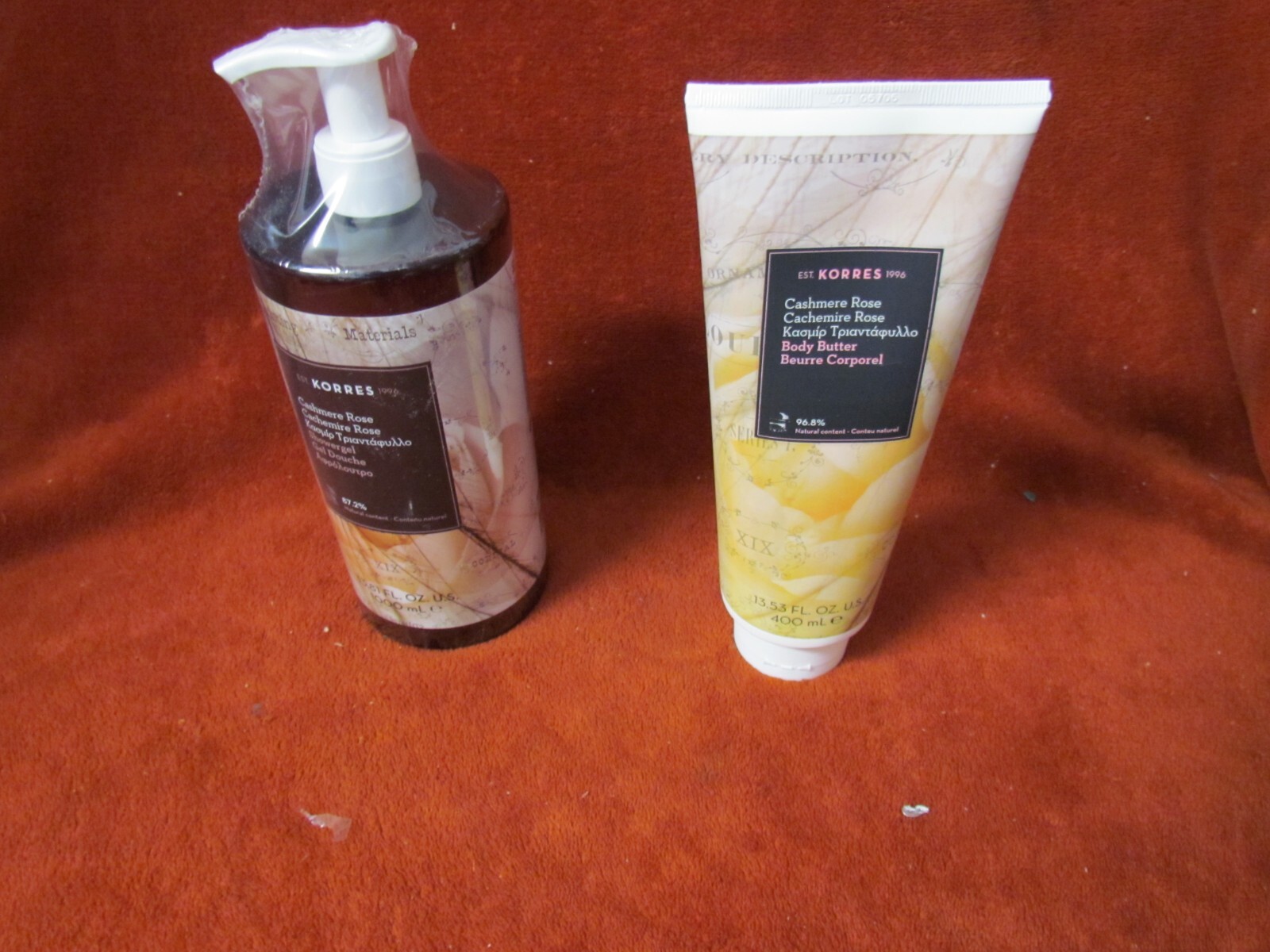 KORRES CASHMERE SHOWER GEL 33.81 OZ AND BODY BUTTER 13.53 OZ eBay