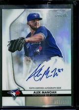 2020 Bowman Sterling Refractor Autograph #BSPA-AM Alex Manoah No 53 of 150