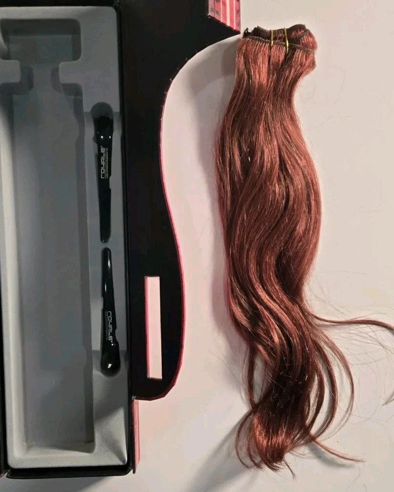 Nuevas Extensiones de Cabello Royale Clip Rojo Marrón RE06 RE 06 100% Remy Humano 19" Foto 4 de 4