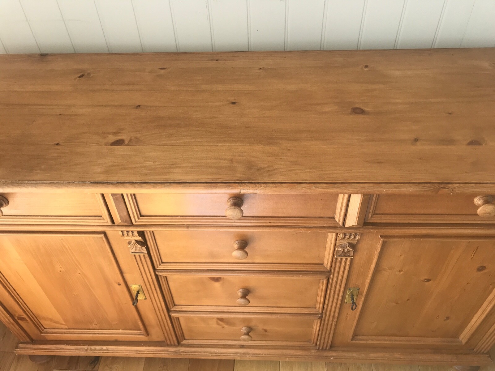 Decorative Antique Pine Sideboard/Kitchen Cupboard eBay