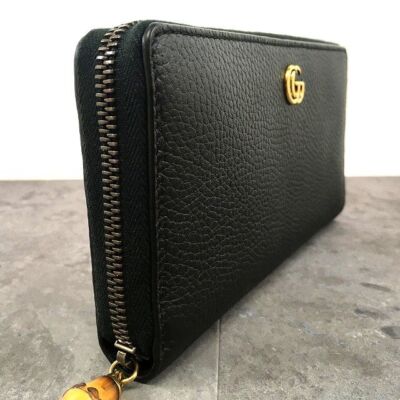 Shipping Included Gucci Zip Wallet 739499 Bamboo Black 78 | eBay Shipping Included Gucci Zip Wallet 739499 Bamboo Black 78 | eBay