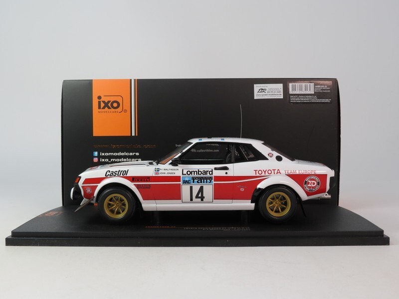 IXO Premium-X 1/18 - Toyota Celica 2000 GT #14 - Per Inge RAC 1977 - Précommande