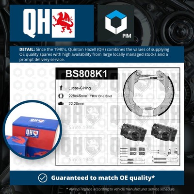Brake Shoes Set fits FORD ESCORT Mk5 1.8 92 to 95 With ABS RDA QH Quality New