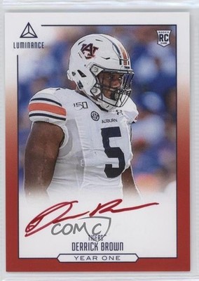 2020 Panini Luminance Year One Signatures Red Derrick Brown #YOS-DB Auto 08gc