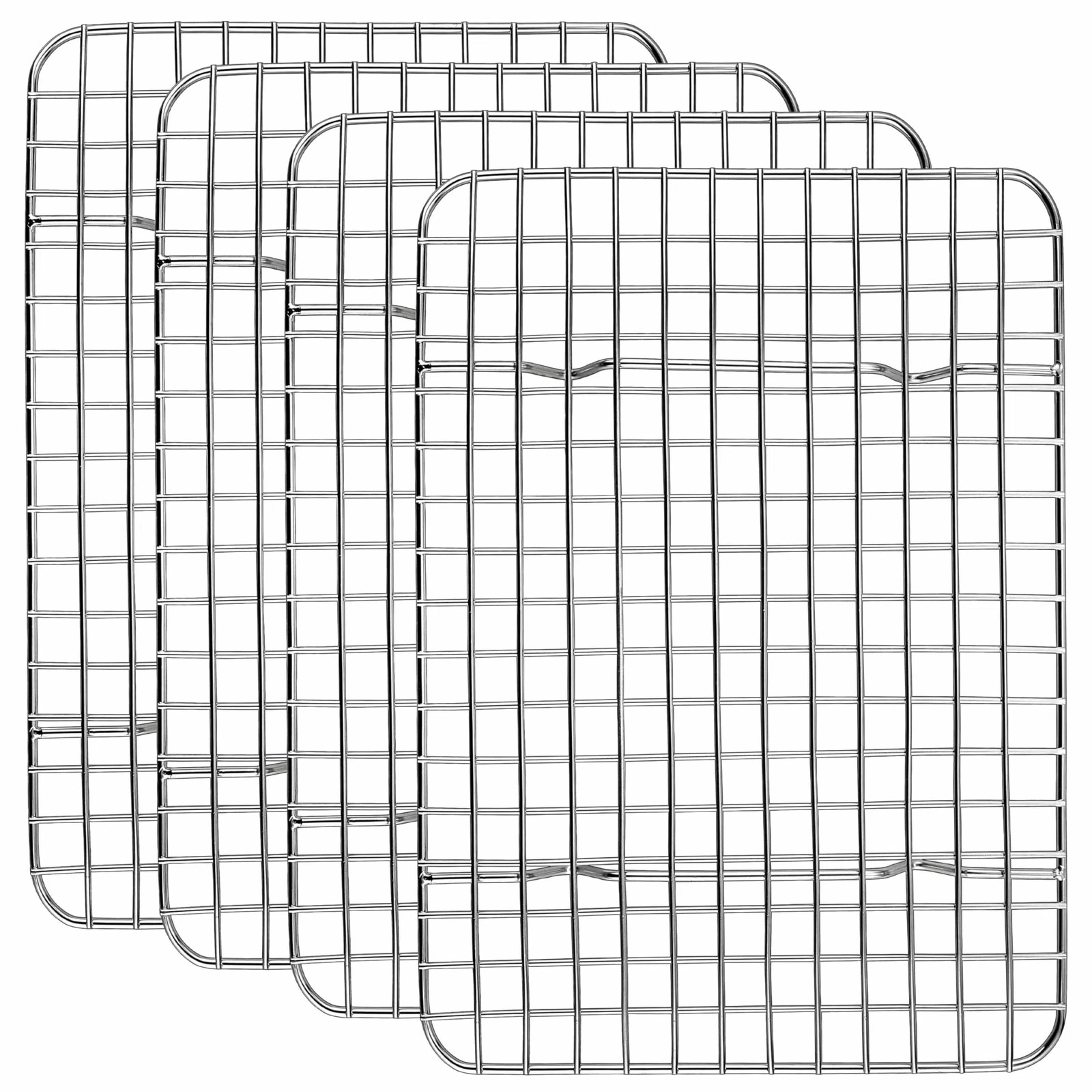 4 Pack Cooling Rack Set, 12" x 9" Stainless Steel Baking Rack for Bacon Bread...