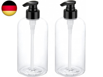 Bynccea 500ml Leere Shampooflaschen Nachfüllbare Kunststoff Pumpflaschen 