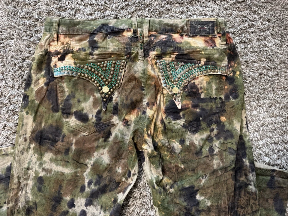 Robin’s Jeans Largo Solapa Bolsillo Hombre Denim 38 SF5696 Verde Camuflaje Foto 2 de 4