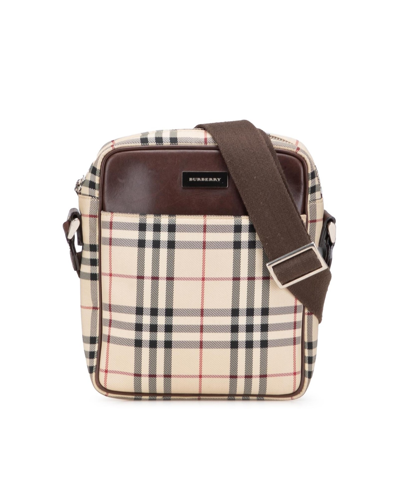 Preloved burberry Small Check Pattern Crossbody B… - image 1