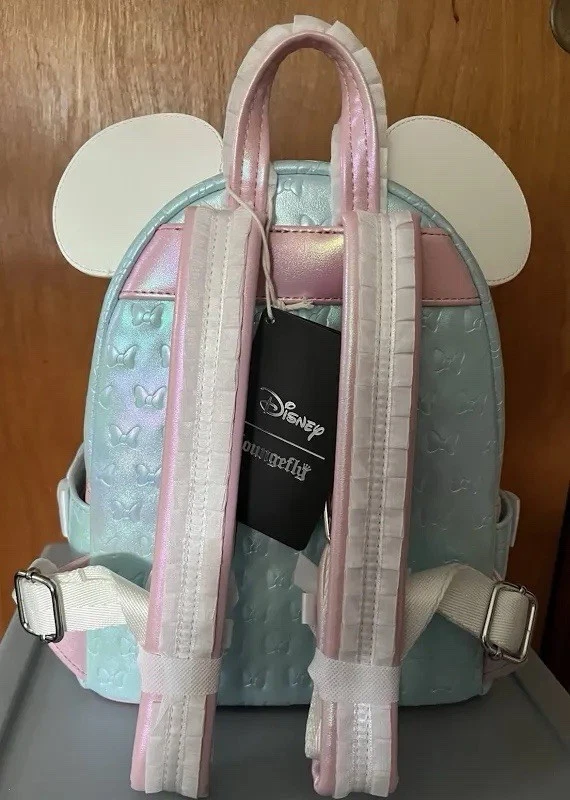 Mochila Loungefly Minnie Mouse Orejas con Volantes Azul Disney Q&O Nueva con Etiquetas Hacer Oferta Foto 3 de 3