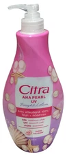 Citra AHA Pearl UV Bright Body Lotion Super Collagen Exfoliates dull skin 500 ml