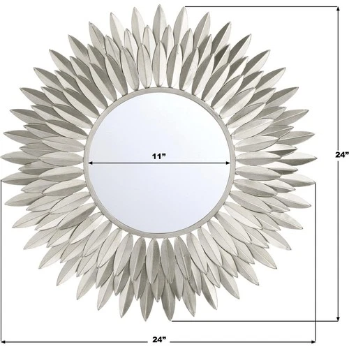 Crystorama BRH-M524-SA Broche 24 X 24 inch Antique Silver Mirror - Picture 7 of 7