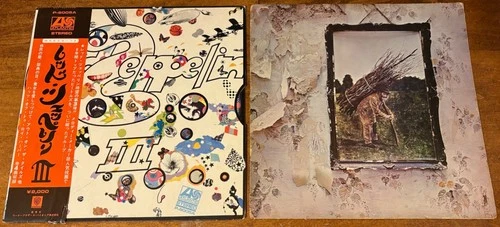 Lot of 2 LED ZEPPELIN Japanese vinyl LPs Led Zeppelin III obi + IV ZOSO Atlantic