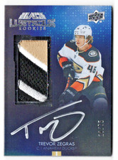 2021-22 UD Black Lustrous Rookie Autograph Patch #LRPA-TZ Trevor Zegras 20/75 !!