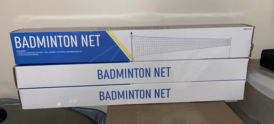 Сетка для бадминтона включает в себя одну железную сетку для бадминтона 20 футов x 66 дюймов. Требуется сборка - Изображение 4 из 4