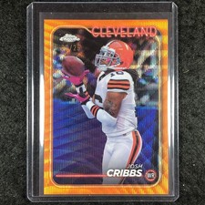 2024 Topps Chrome Football JOSH CRIBBS Base Orange Wave 23/25 #33
