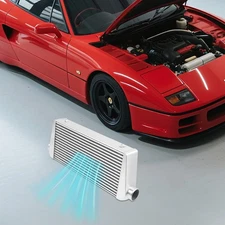 Front Mount Aluminum 24x12x4in Core  Intercooler  For Any Turbo Charger System