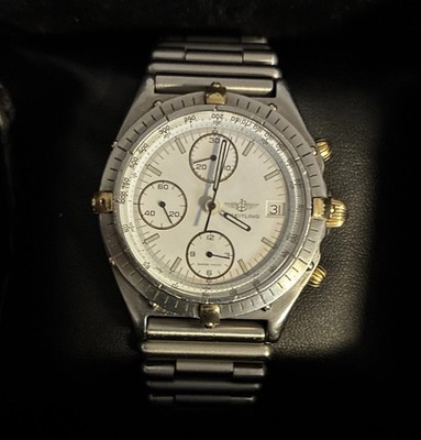 Breitling Chronomat Quarz Chronograph Datum Edelstahl Ref. 81950 A