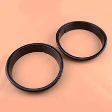 2pcs Front Light Headlight Trim Cover Black Fit For Jeep Wrangler TJ 1997-2006