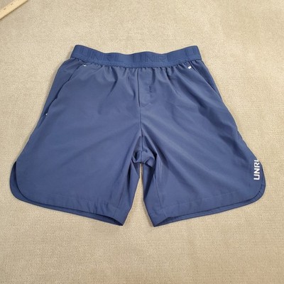 UNRL Daybreaker Shorts Mens Small Blue Performance Stretch Athletic Training