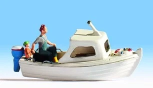 Noch 16822 HO Scale Fishing Boat w/Figures - Assembled - Image 3 of 4