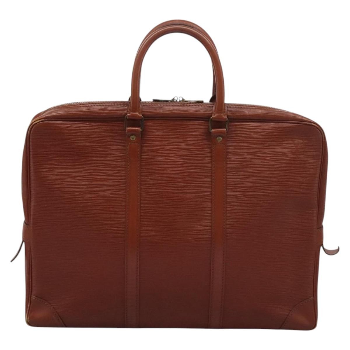 Louis Vuitton ビジネスバッグ　Epi LOUIS VUITTON Epi Porte Documents Voyage Bag Kenya Brown M59098 LV