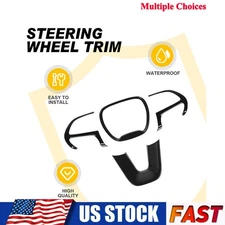 4pcs Steering Wheel Bezel Trim Covers Accessories For 2015-2023 Dodge Challenger