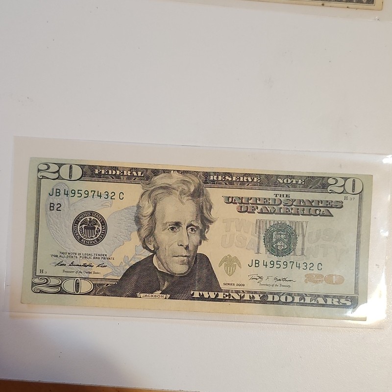 2009 US $20 Federal Reserve Note Banknote - Uncertified, Ungraded