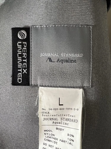 Journal Standard Japan Aqualinc Jacket Waterproof Wool Coat Men's Large Black image 4