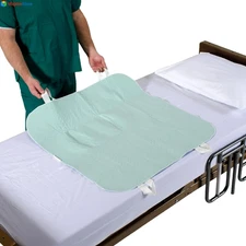 Patient Aid 34" x 36" Positioning Bed Pad with Handles - Incontinence Mattres...