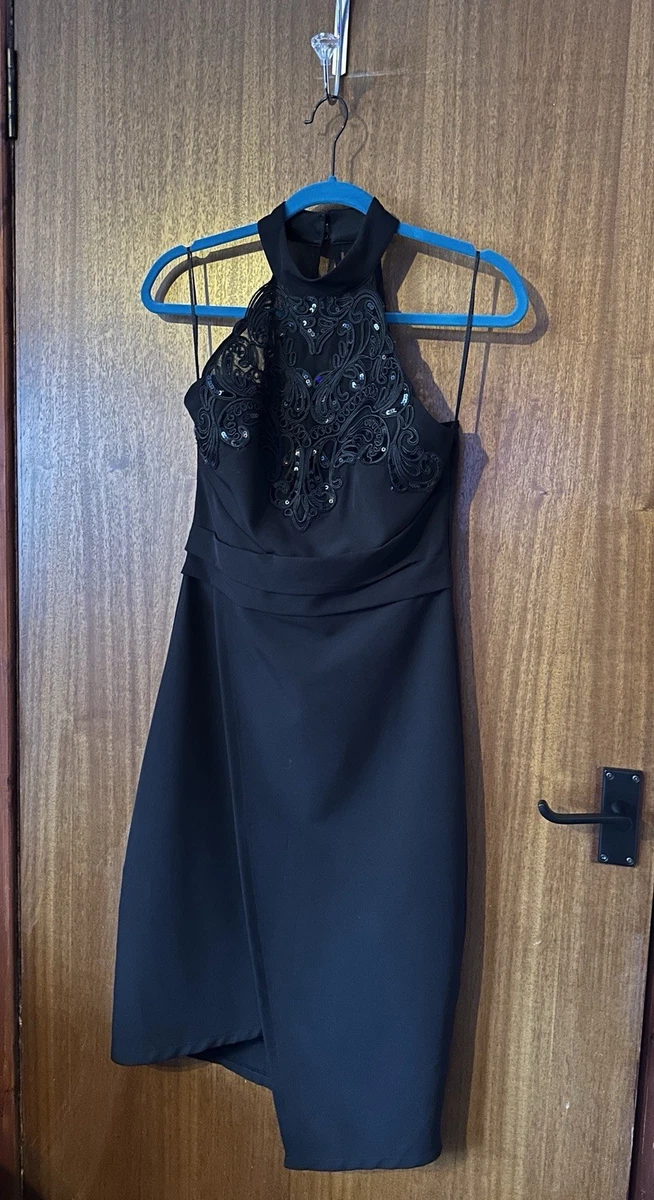 lipsy black halter neck dress Buy Lipsy Black Halter Neck Empire Bridesmaid Satin Maxi Dress from the Next UK online shop