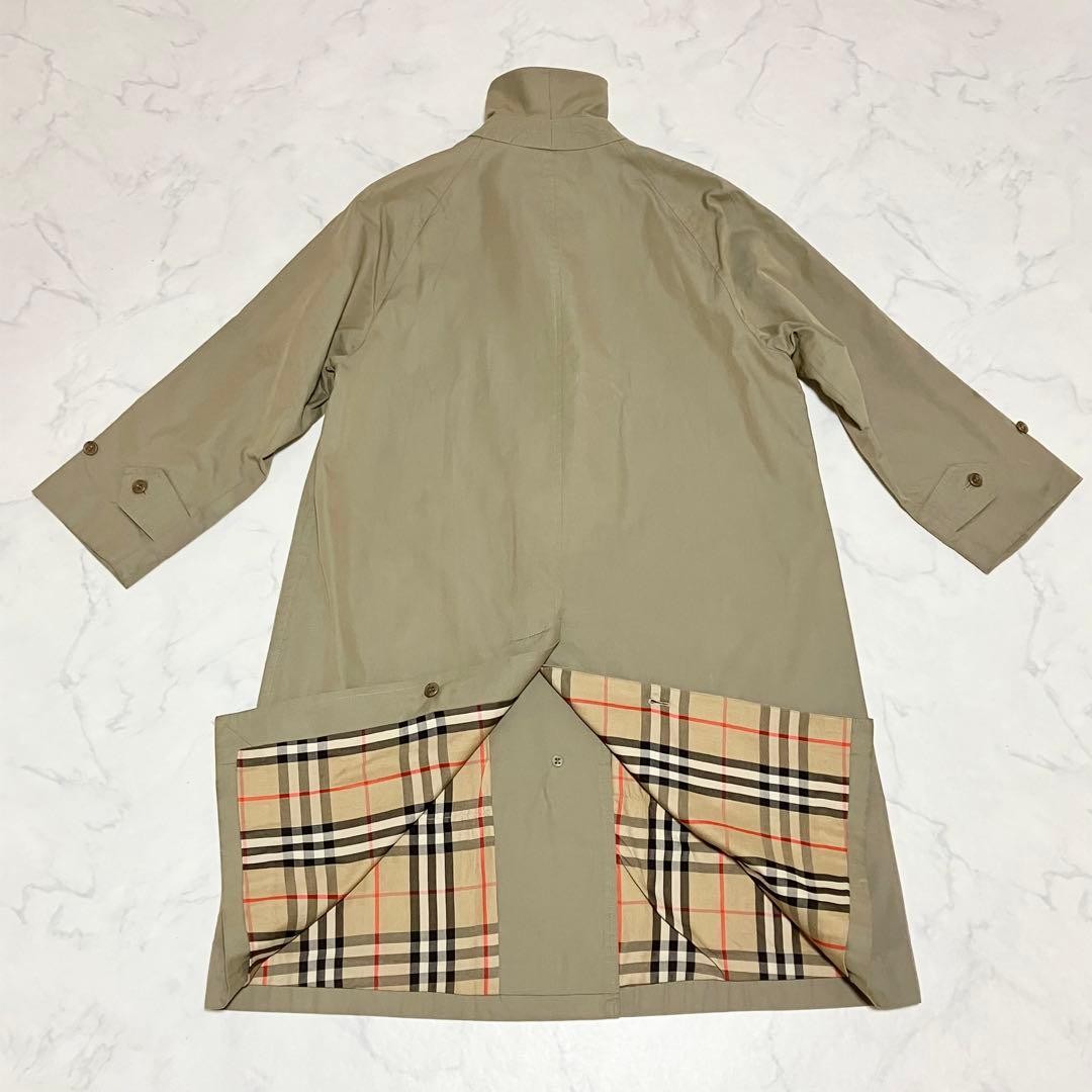 Burberrys Trench Coat Khaki Cotton With Check Pattern Size L Women thumbnail 13