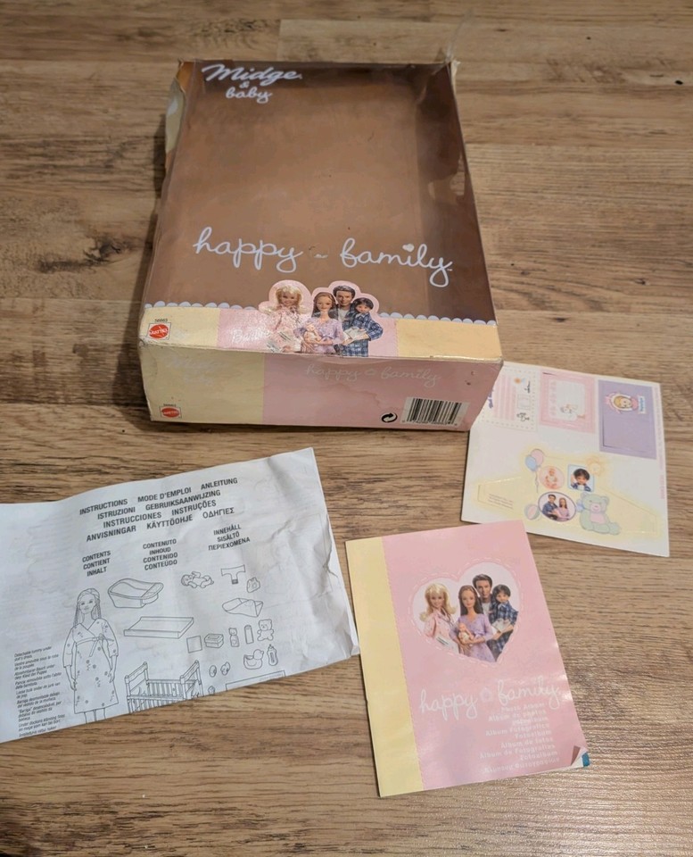 Vintage Mattel Barbie Happy Family Pregnant Midge And Baby In Box | eBay UK