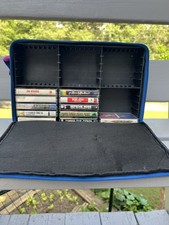 Retro Lebo voyager Cassette Case padded Zipper Carry Storage Cassete tapes lot
