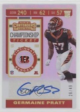 2019 Contenders Championship Ticket 26/49 Germaine Pratt #176 Rookie Auto RC 7pk