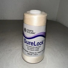 SureLock Thread Coats & Clark 3000 yds Polyester NEW 4540 Eggshell