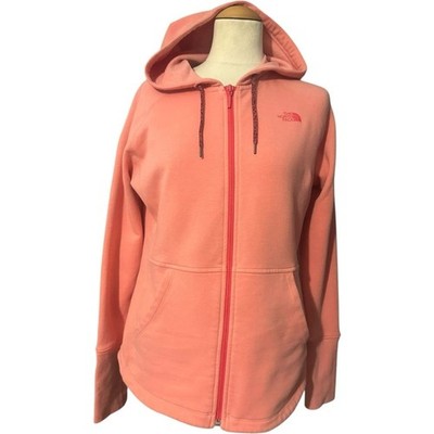 The North Face Terry Hoodie Womens Full Zip Coral Medium