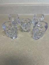 Crystal Head Vodka Skull Shot Glass Set 2 oz - Set of 5 BRAND NEW plastic