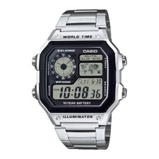 Casio Royale Watch with TURQUOISE Screen Mod, World-time ( AE-1200WHD-1AVEF)