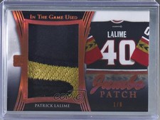2017 Leaf ITG Used Jumbo Patch Bronze 1/8 Patrick Lalime #JP-19 Jumbo Patch 2t7