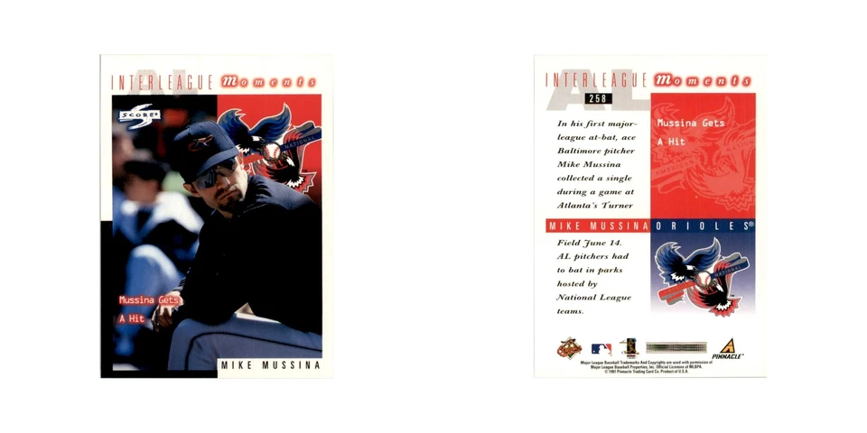 1998 Score Mike Mussina Baseball Cards #258 - Image 3 of 3