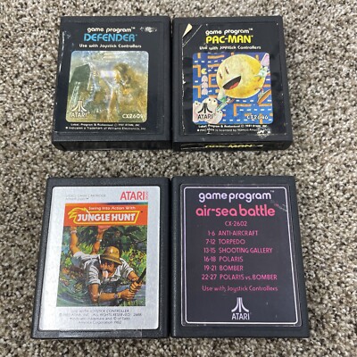 Vintage Atari 2600 Video Game Lot of 4 Atari Games Tested