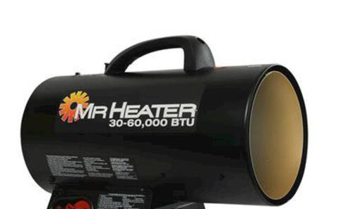60000 BTU Rugged Steel Portable Forced Air Propane Heater Workshop Warmer