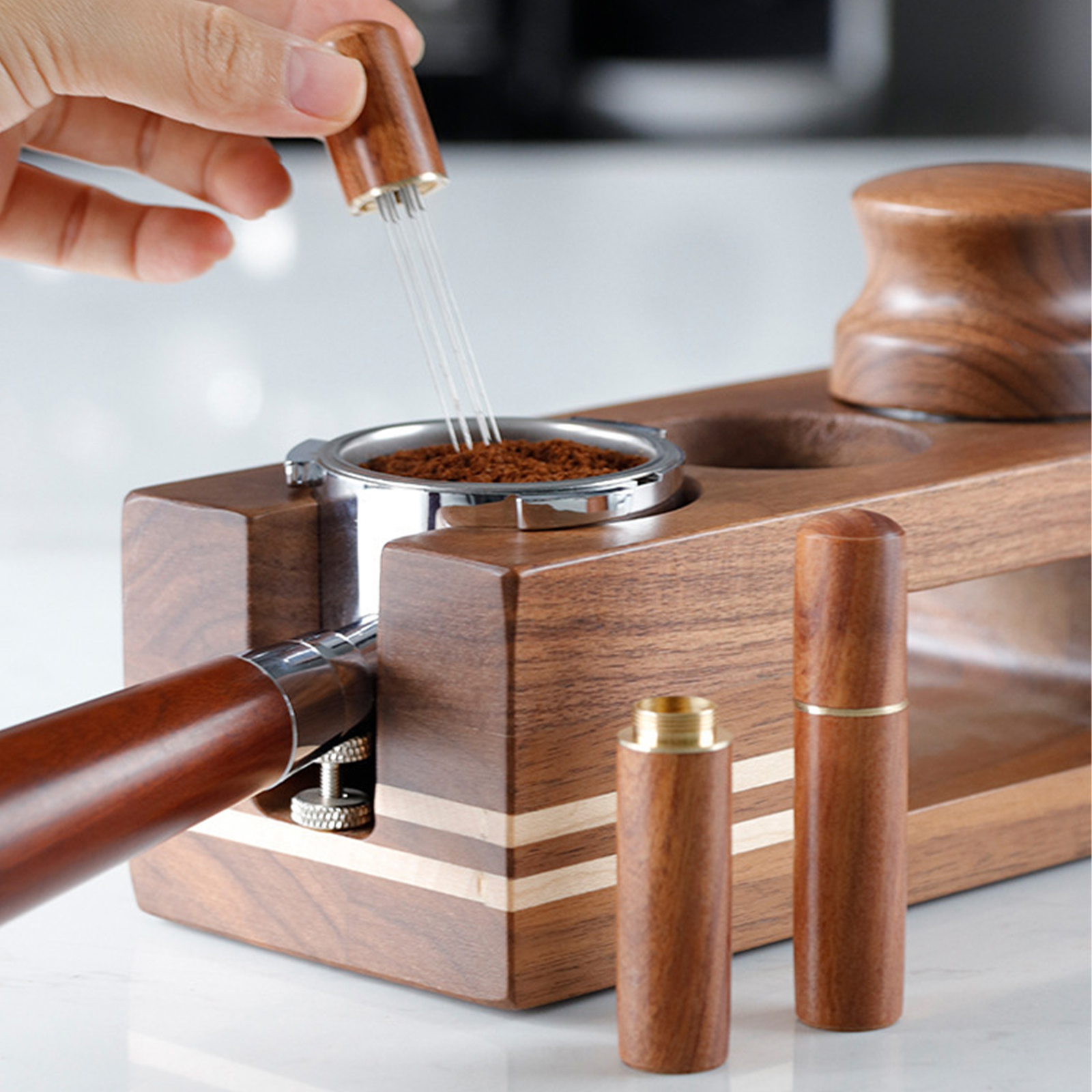 1x Espresso Distribution Tool Coffee Distributor Tool Portable Espresso Stirrer