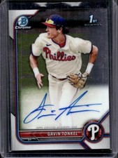 GAVIN TONKEL 2022 Bowman Chrome 1st Bowman Autograph Phillies Prospect Auto