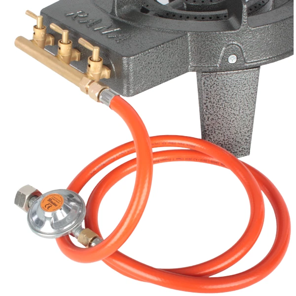 Hockerkocher Gaskocher Gasbrenner Campingkocher Wok 9,2kW Schlauch Druckminderer - Bild 2 von 4