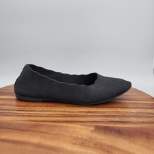 Skechers Cleo Ballet Flats Women s 8 Black Slip On Stretch Knit Comfort Shoes