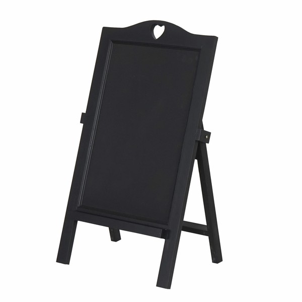 Werbetafel MCW-E51, Kundenstopper Dekotafel, 66X39X33Cm, Schwarz Lackiert-image