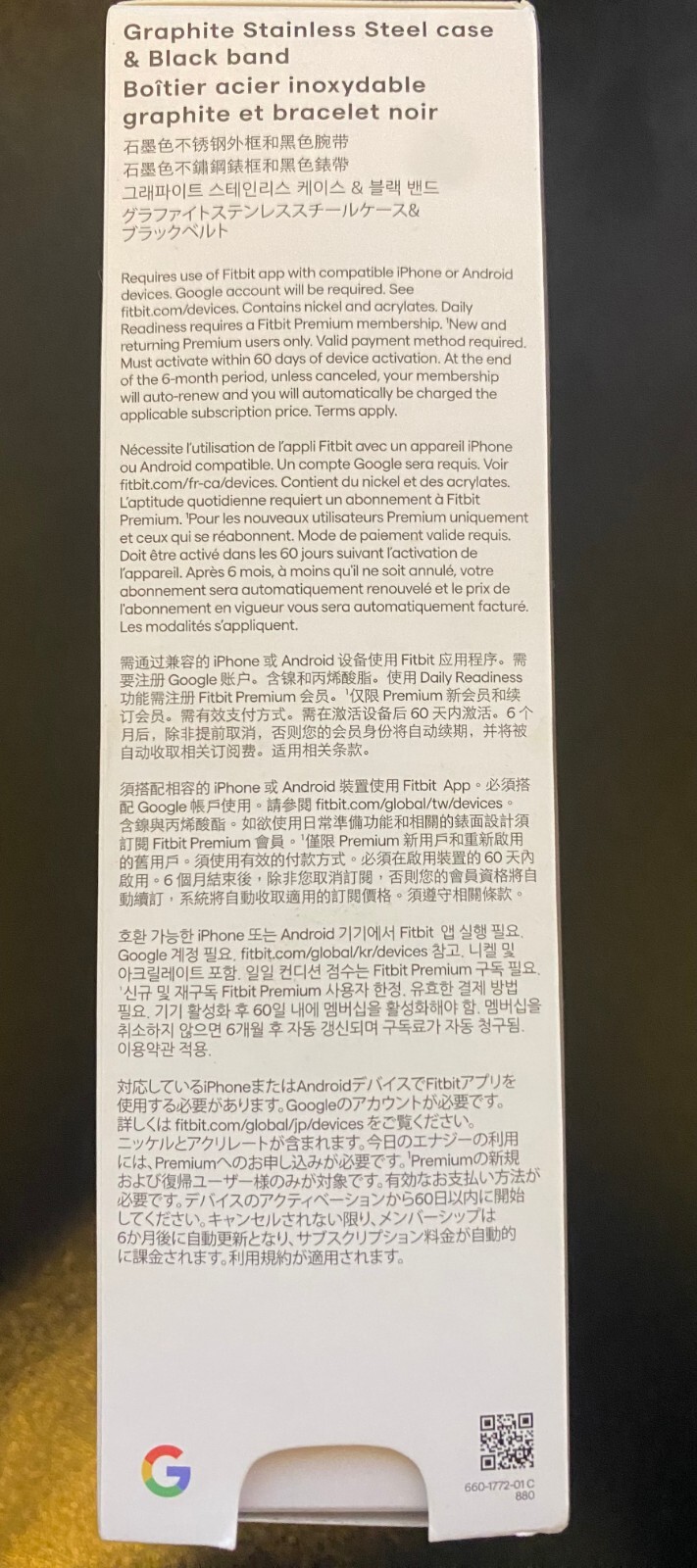 Fitbit Charge 5 Fitness & Health Tracker Black/Graphite Stainless